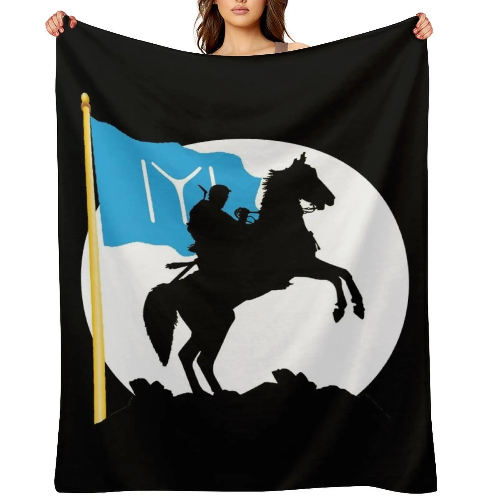 

Ertugrul Bey Knight Kayi Boyu IYI Flag Ottoman Empire Throw Blanket Tourist Bed Sofa Quilt Thins Blankets