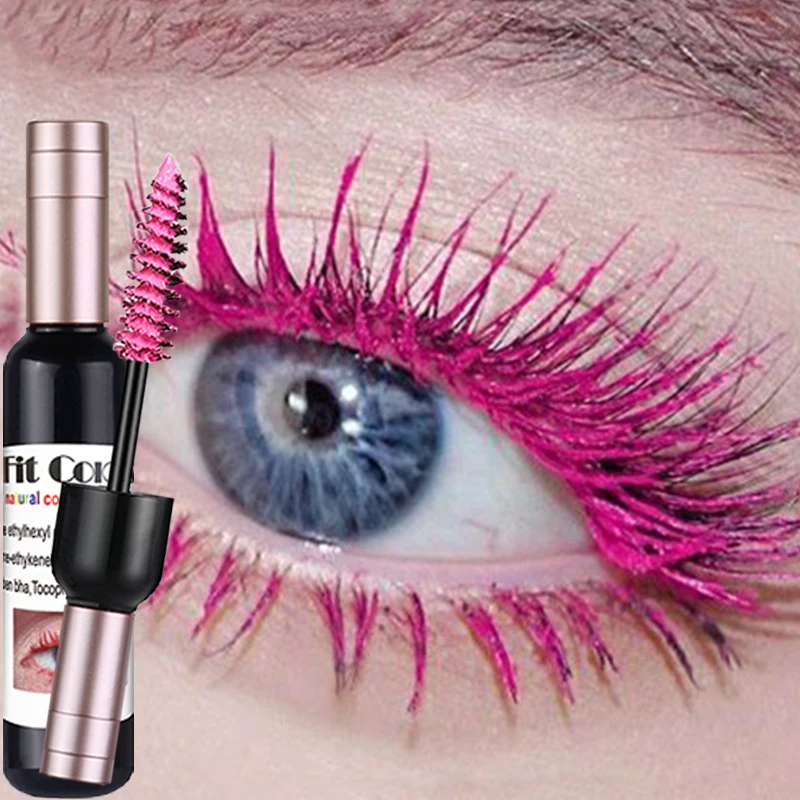 Pink 5D Silk Fiber Mascaras Waterproof Quick Drying Non-smudging Eyelashes Extension Thick Curling Mascara Eyes Makeup Cosmetics