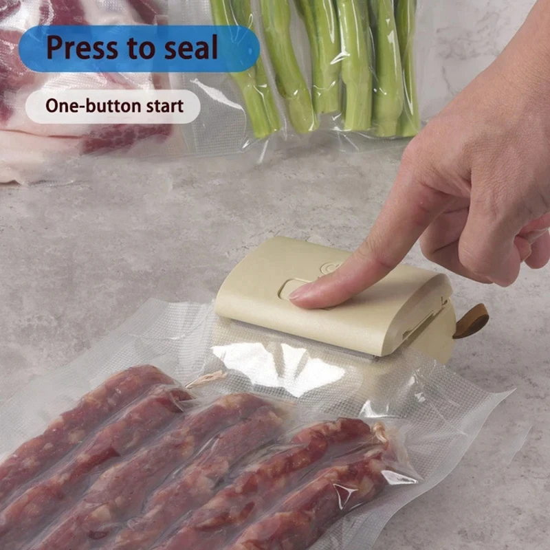 Máquina automática de sellado al vacío para el hogar, máquina de envasado de frescura alimentaria, sellador de plástico, compresor de vacío duradero, E