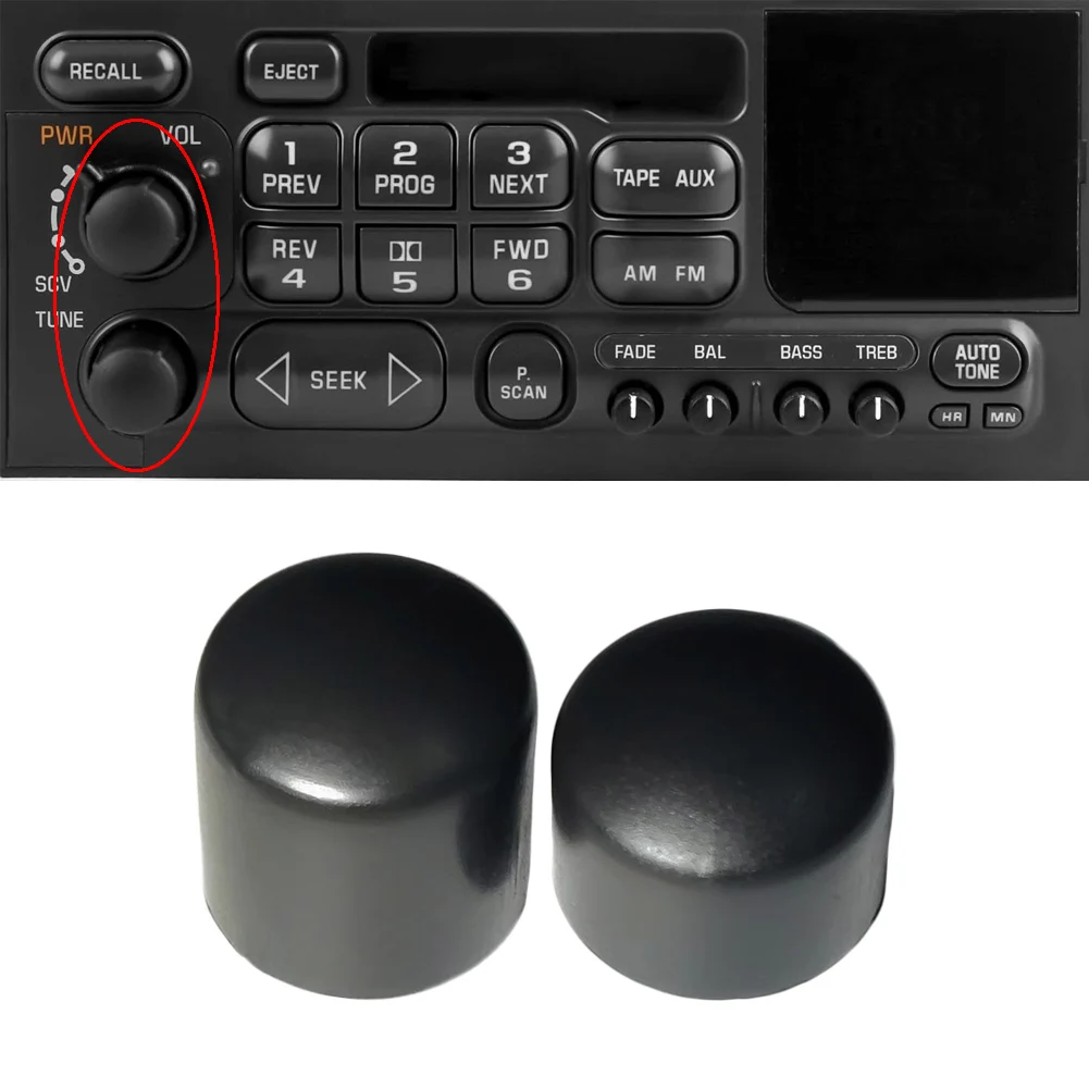 

2Pcs Stereo Radio Volume Control Knobs For GMC For Cadillac For Escalade For Chevrolet 16195409 Replacement Interior Part