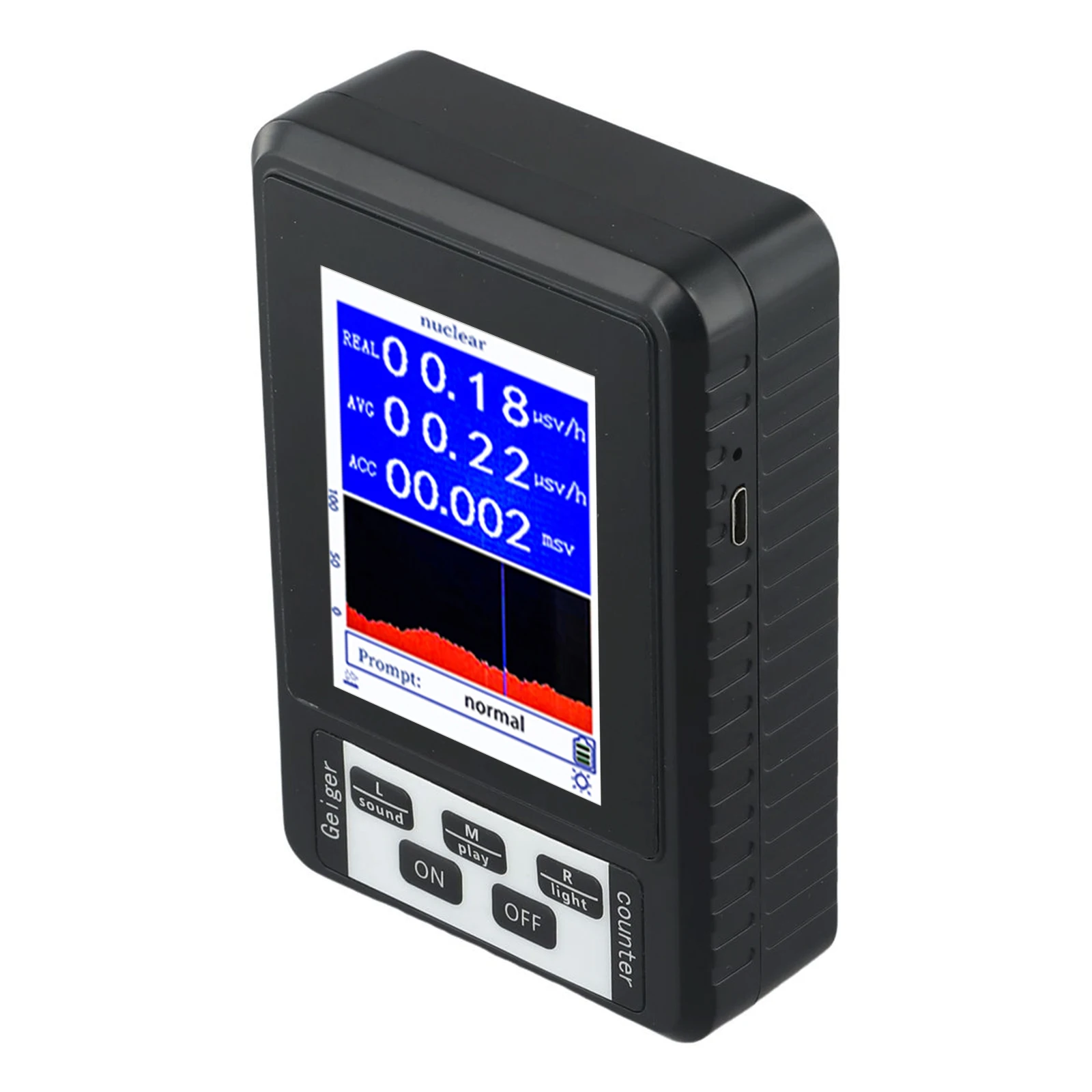 Nuclear Radiation Detector ABS Geiger Counter Nuclear Radiation Detector X-ray Γ-ray Β-ray Radioactive Tester High Sensitivity