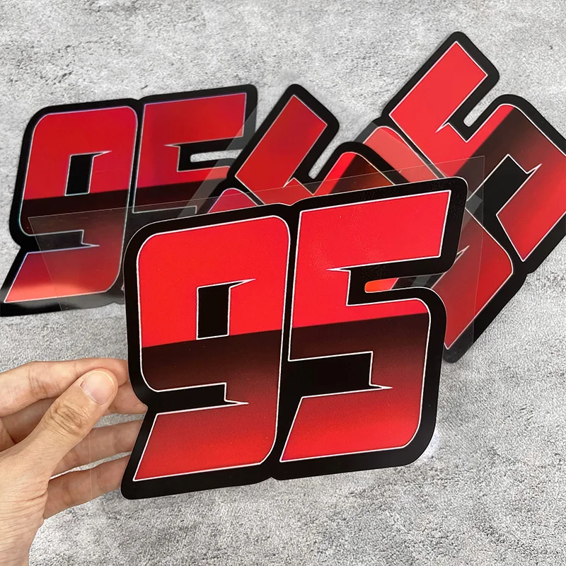 1PC Red Number 95 Car Stickers, Waterproof Vinyl Decals for Auto Rear Windshield Window Door Body Trunk Exterior Decor