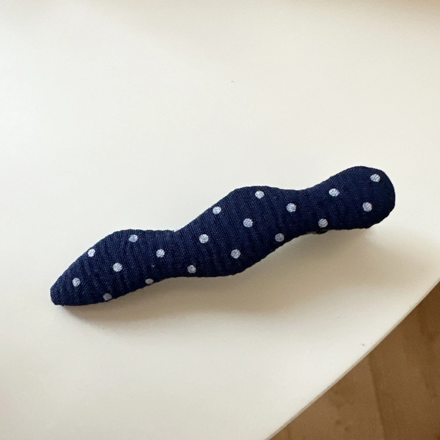 Vintage koreanische Haarspange, marineblau, gepunktet, Stoff-Haarnadel, handgefertigt, keine Schäden, Haar-Accessoires für Frauen, Haarspangen für Mädchen – Detail 19