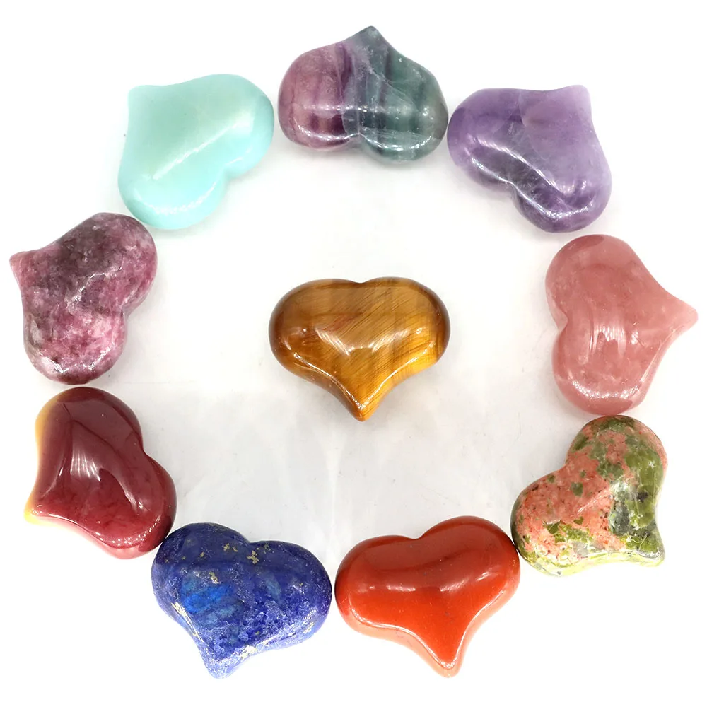 

Natural Stone Love Heart Shaped Statue Crystal Amethyst Reiki Healing Energy Gem Mineral Yoga Chakra Jewelry Ornament Home Decor