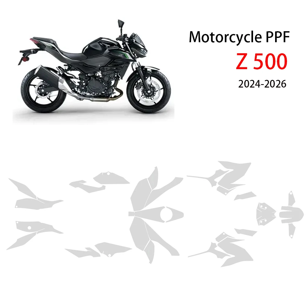 

For Kawasaki Z 500 TPU Transparent Film Z500 2024-2026 PPF Protective Film Motorcycle Anti-scratch Invisible Car Cover
