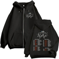 Ado 2025 World Tour Hibana Zipper Hoodies Men Women Clothing Fashion Zip Up Hooded Sweatshirts Japan Style Hoodie Jackets Coats