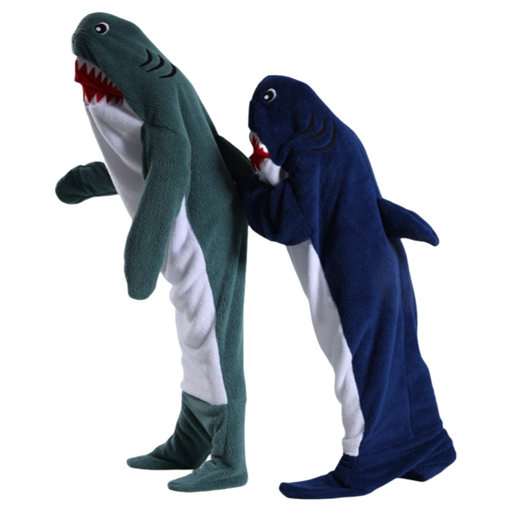 Anime Dolphin Killer Whale Shark Cosplay Costume Kigurumi Pajamas Jumpsuits Winter Flannel Plush Adult cartoon