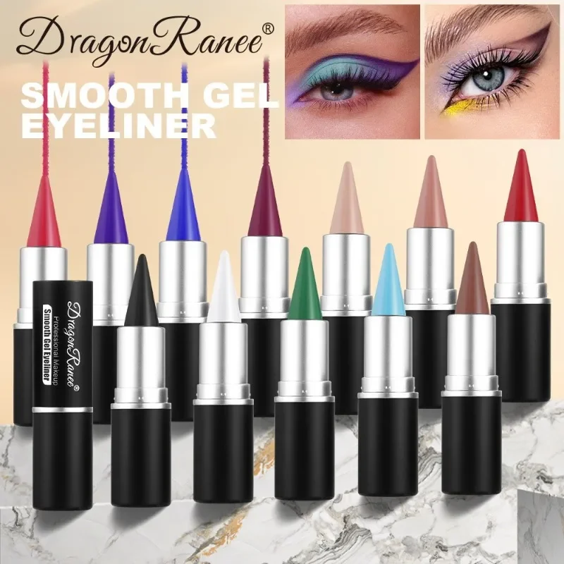 12 Farben wasserfester Eyeliner-Creme-Stift, langanhaltend und einfach anzuwenden, in Schwarz und Blau, matt und schnelltrocknend_voghion.com