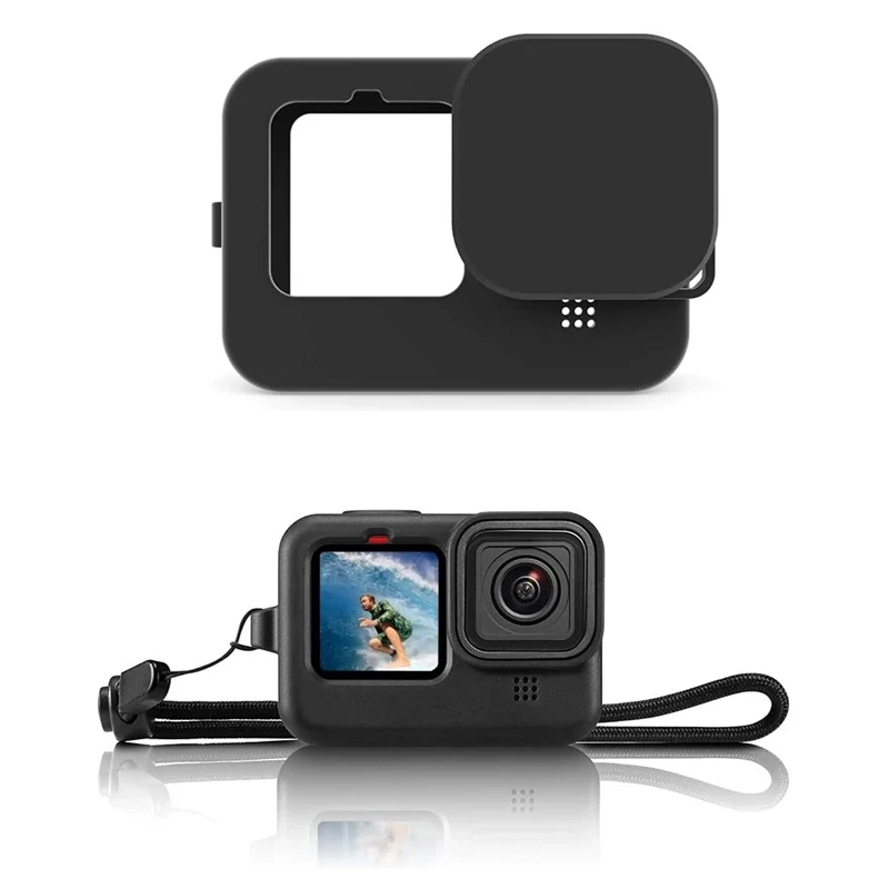 Replacement Side Door for GoPro Hero 12 11 10 9 Black Dustproof Pass Through Battery Cover Silicone Case Camera Accessories