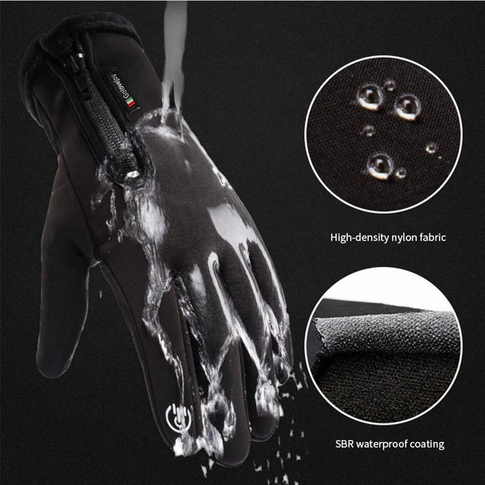 Winter Gloves For Men Women Touchscreen Warm Outdoor Cycling Driving Motorcycle Cold Gloves Windproof Non Slip Gloves