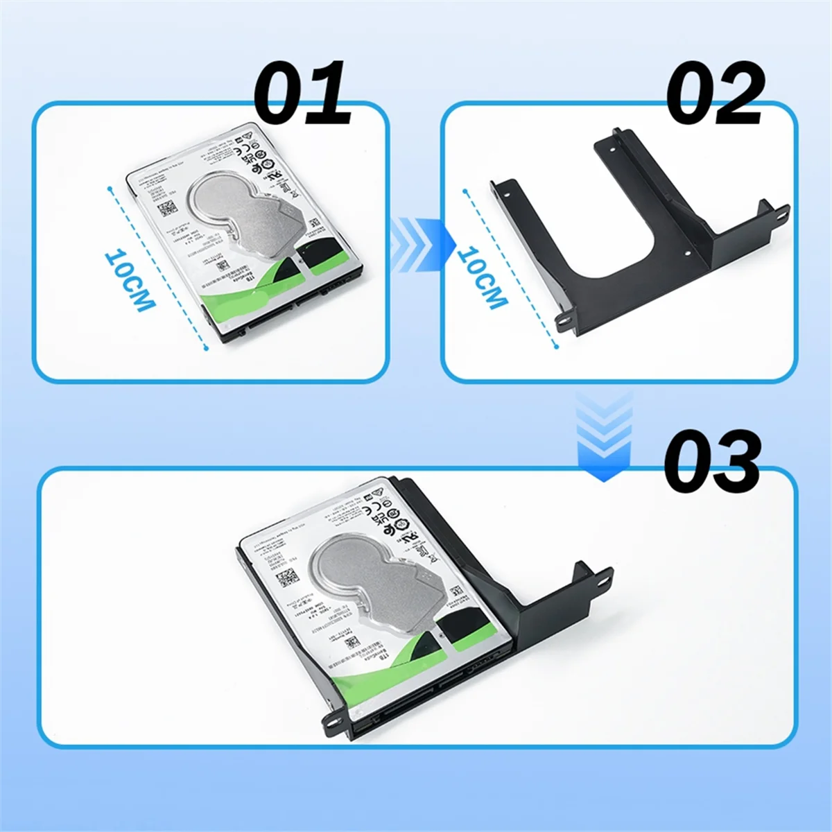 Retail! Upgrade 2.5-Inch Hard Drive HDD SSD Bracket with Screws for 2 PS2 SCPH-30000 and SCPH-50000 Fat Game Console