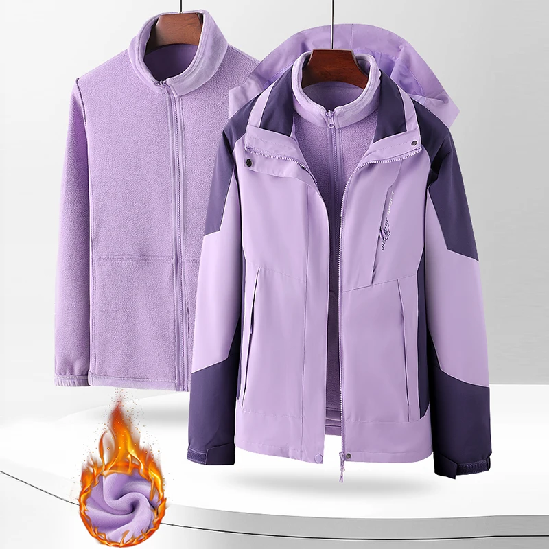 

Men's Assault Suit Three in One Autumn and Winter Outdoor Hiking Suit New Couple Jacket Multi-color Wear-resistant Ski Jackets