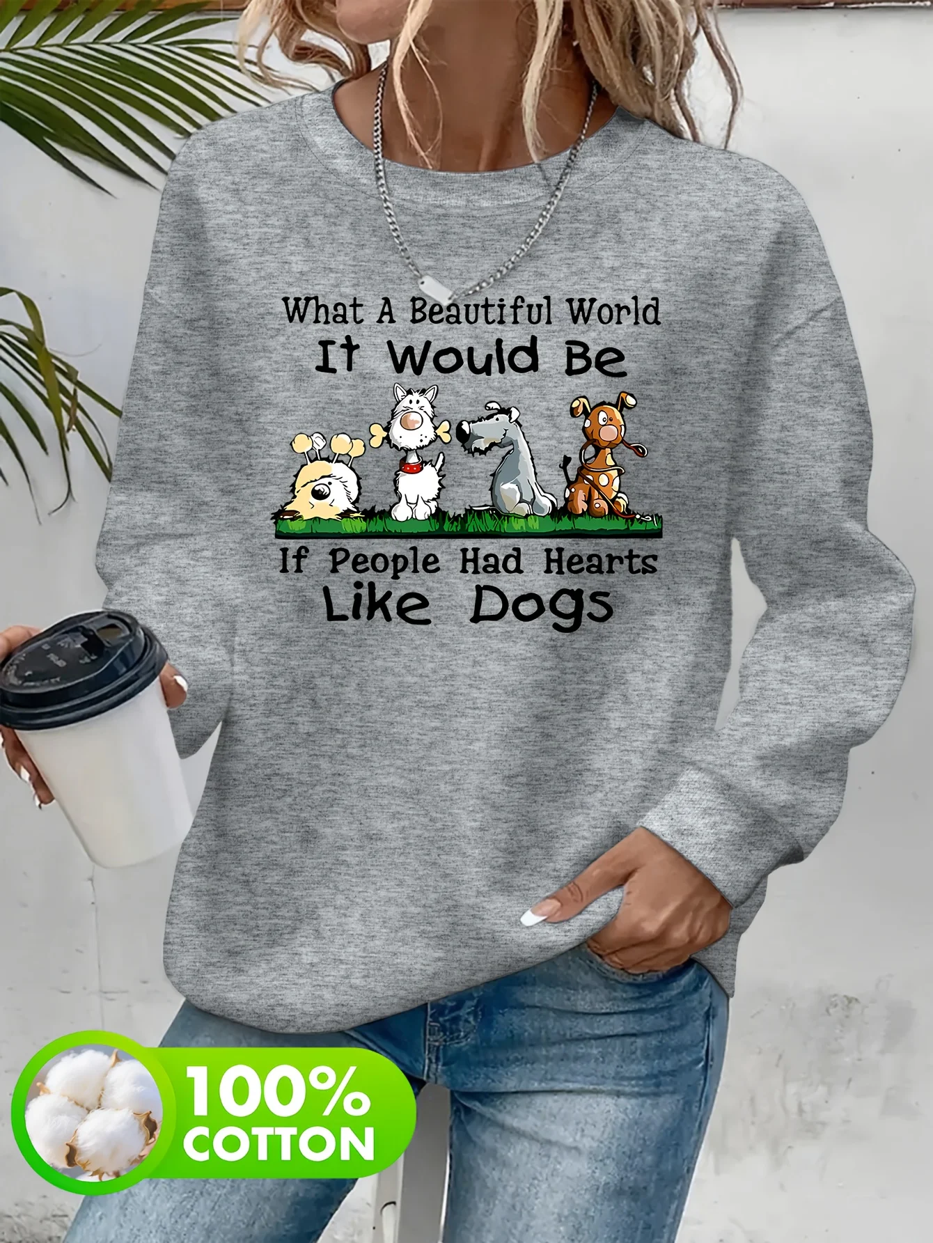 بلوفر نسائي كاجوال بأكمام طويلة على الطراز القديم، هدية عصرية يجب اقتناؤها لملابس المنزل المريحة في الخريف والشتاء