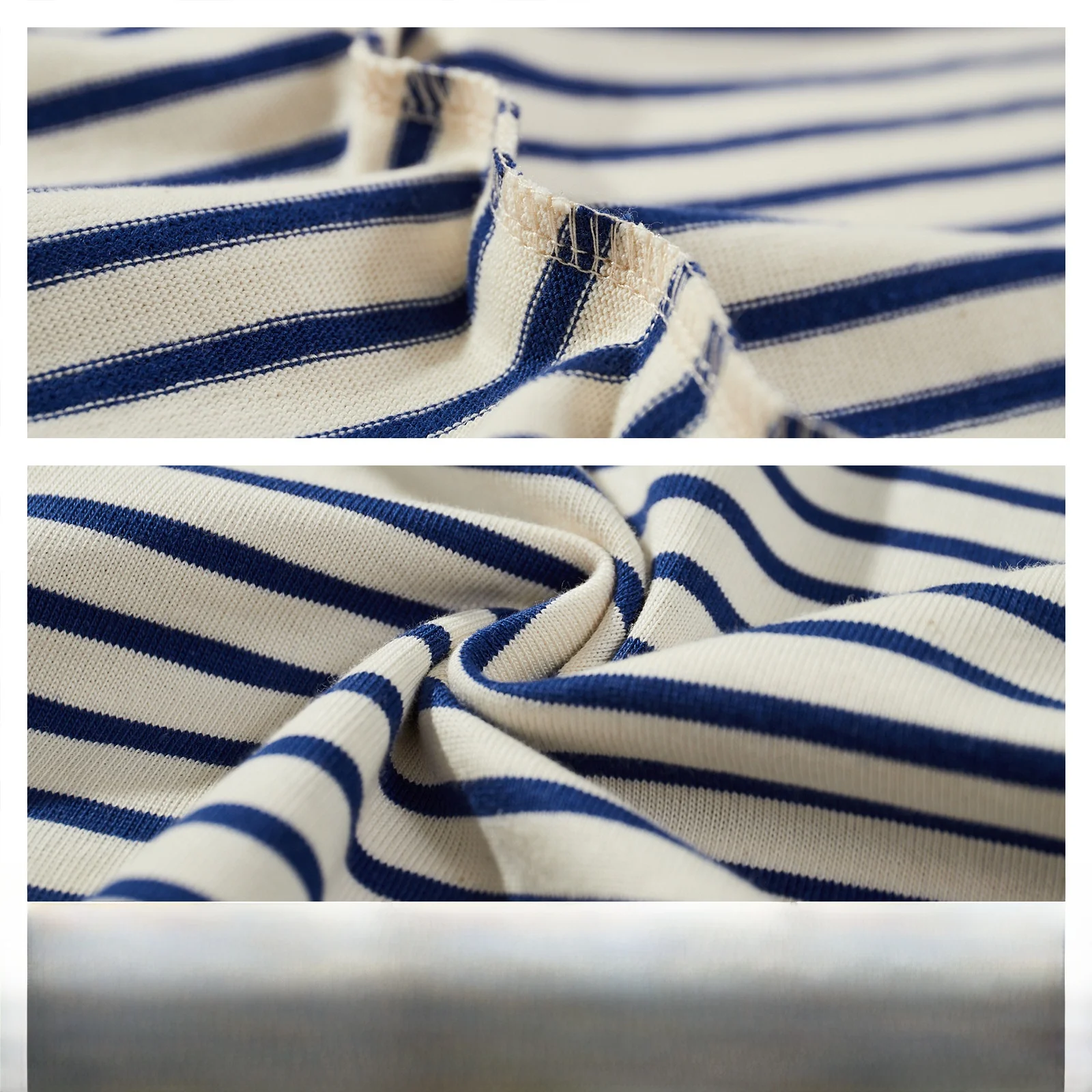 

Мужская футболка Thiened Cotton irt ort Sve Свободная полосатая футболка в стиле ретро Nautical Sle Summer Faion Повседневная одежда