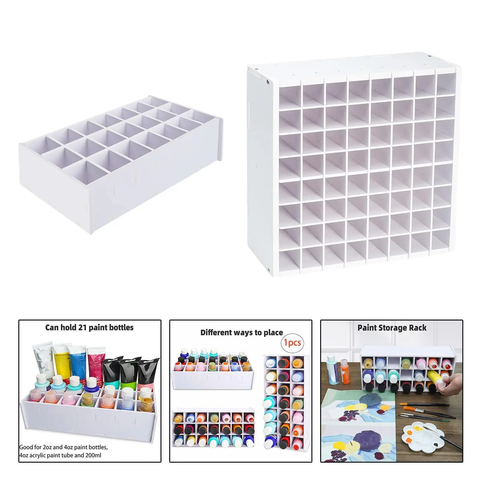 

Watercolor Paint Storage Rack Container Rack Easy to Assemble Versatile Pigments Shelf Stand for Dyes Acrylic Paint Tubes