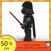 MOC Space Battle Series Darth Mega Vader Figure Model Custom Puzzle Technology DIY Creative Assembly Toys Kids Gifts