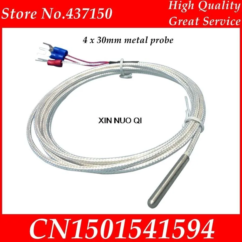 Waterproof PT100 Temperature Sensor Platinum Thermal Resistance Coupler pt1000 Probe  Anticorrosion 3 wire cable 