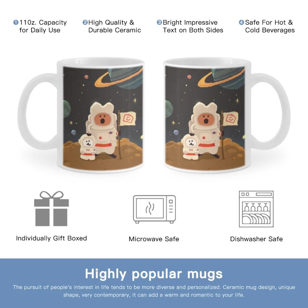 Cartoon koala d-dinotaeng Free shipping Ceramic Cup Coffee Oatmeal Breakfast Cup Creative Personality Mug