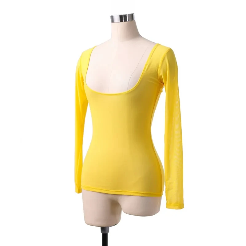 بدلة نسائية ممارسة الرقص الشرقي قاع مثير مفتوح الصدر شبكة شفافة يوتار القمم سيدة الرقص بوديستوكينج الملابس الداخلية