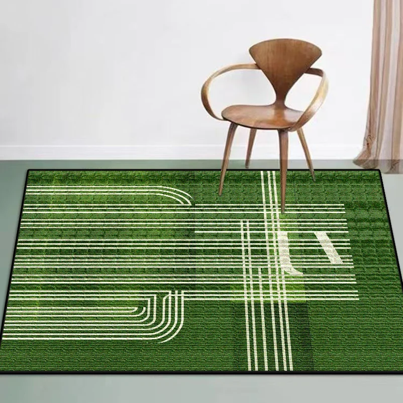 Green Color Modern Carpets for Living Room Geometric Bedroom Rug Ins Soft Fluffy Bedside Rugs Short Plush Large Area Mats Lounge