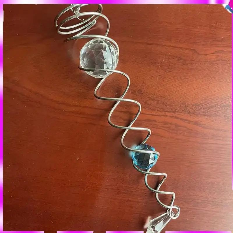 

N96R, 2 шт., 2024, новый шар для наблюдения, спиральный спиннер, стабилизатор ветра, декоративная спираль, красный и синий, декоративный спиральный кристалл