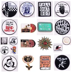 Exquisite music brooch, band lyrics, metal enamel badge Denim Jacket Backpack Pin Decoration