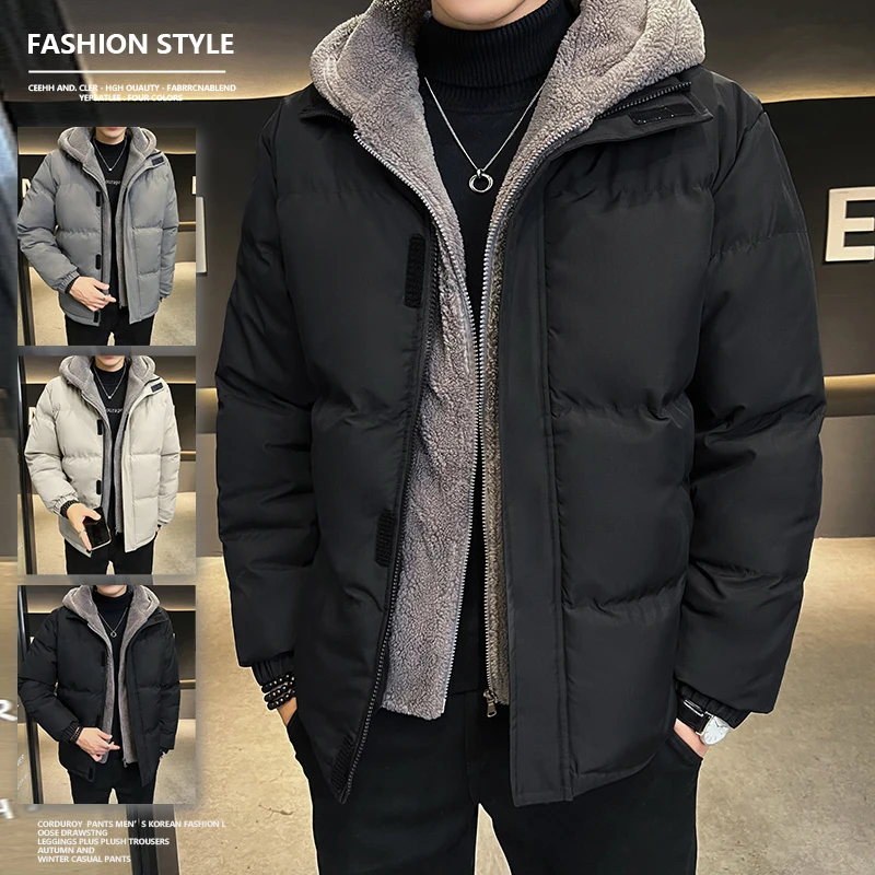 

Men's Winter Hooded Fleece Cotton-Padded Jacket - Warm Cold-Resistant Outerwear
