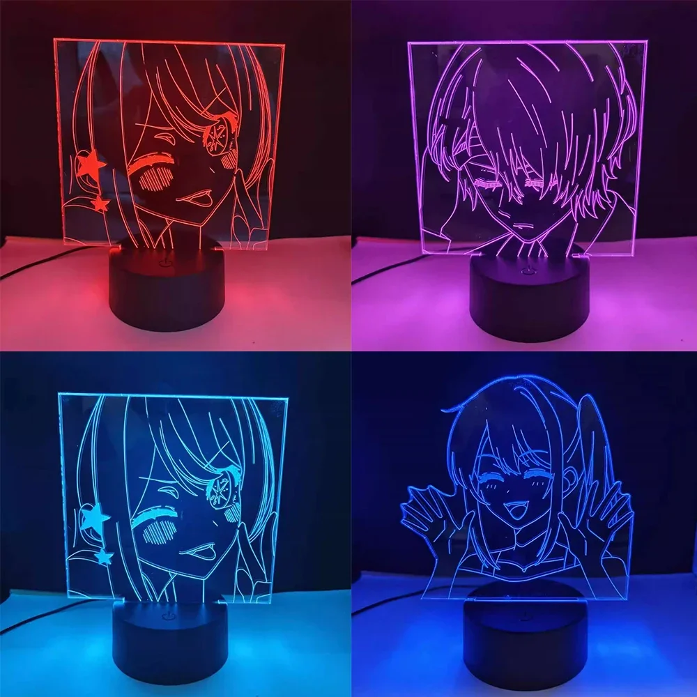 

Anime Peripheral Hoshino Ai Hoshino Rubii Cartoon Acrylic Furniture for Display Light Board Decoration Night Lamp Festivals Gift