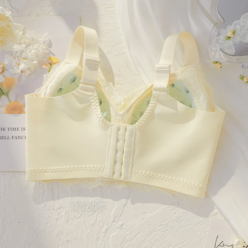 Антипровисающий бюстгальтер без косточек Mujer, бесшовные бюстгальтеры для женщин, сексуальное женское белье, корейский бюстгальтер пуш-ап, черное нижнее белье, милый корейский стиль