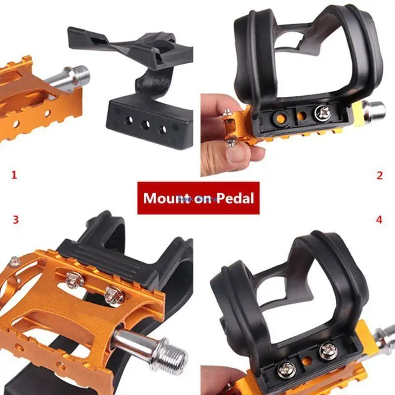 

11UE Toe Cages for MTB Road Bike Pedals, Mountain Bike Cycling Pedals Toe Clips and Straps, Lightweight Hollow Out Design
