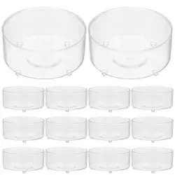100pcs Plastic Holder Clear Cup Candlestick Heat Resistant Mold Container Home Temple Church Supply