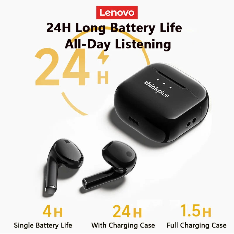 Escolha lenovo lp23 tws sem fio bluetooth v5.4 fones de ouvido alta fidelidade som estéreo esportes baixa latência gaming fone com microfone