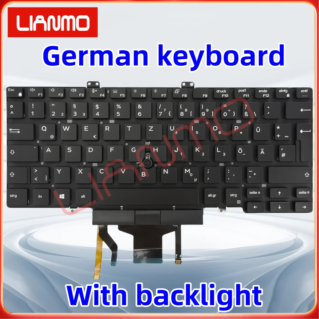 UK/Spanish/German/French/Latin Spanish Layout for DELL Latitude 5400 5401 5410 5411 7400 7410 Backlight Keyboard
