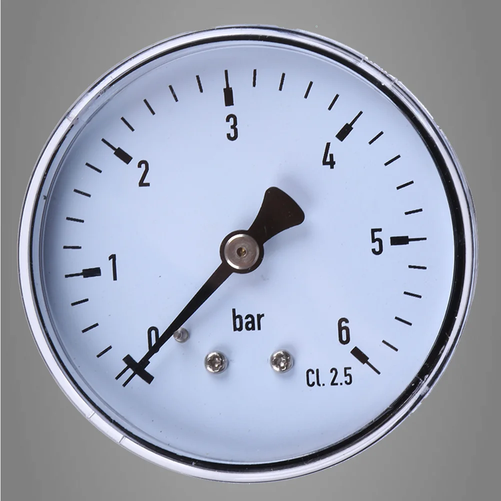 

0-6 Bar Npt Pressure Gauge Metal Case 2.3 Inch Face Back Mount for Air Water Oil Gas Non Corrosive Use Pressure Gauge
