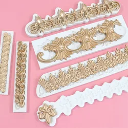 European-style Fringe Fondant Silicone Mold Gemstone Pearl Tassel Retro Lace Lace Decorative Dry Pace Mold