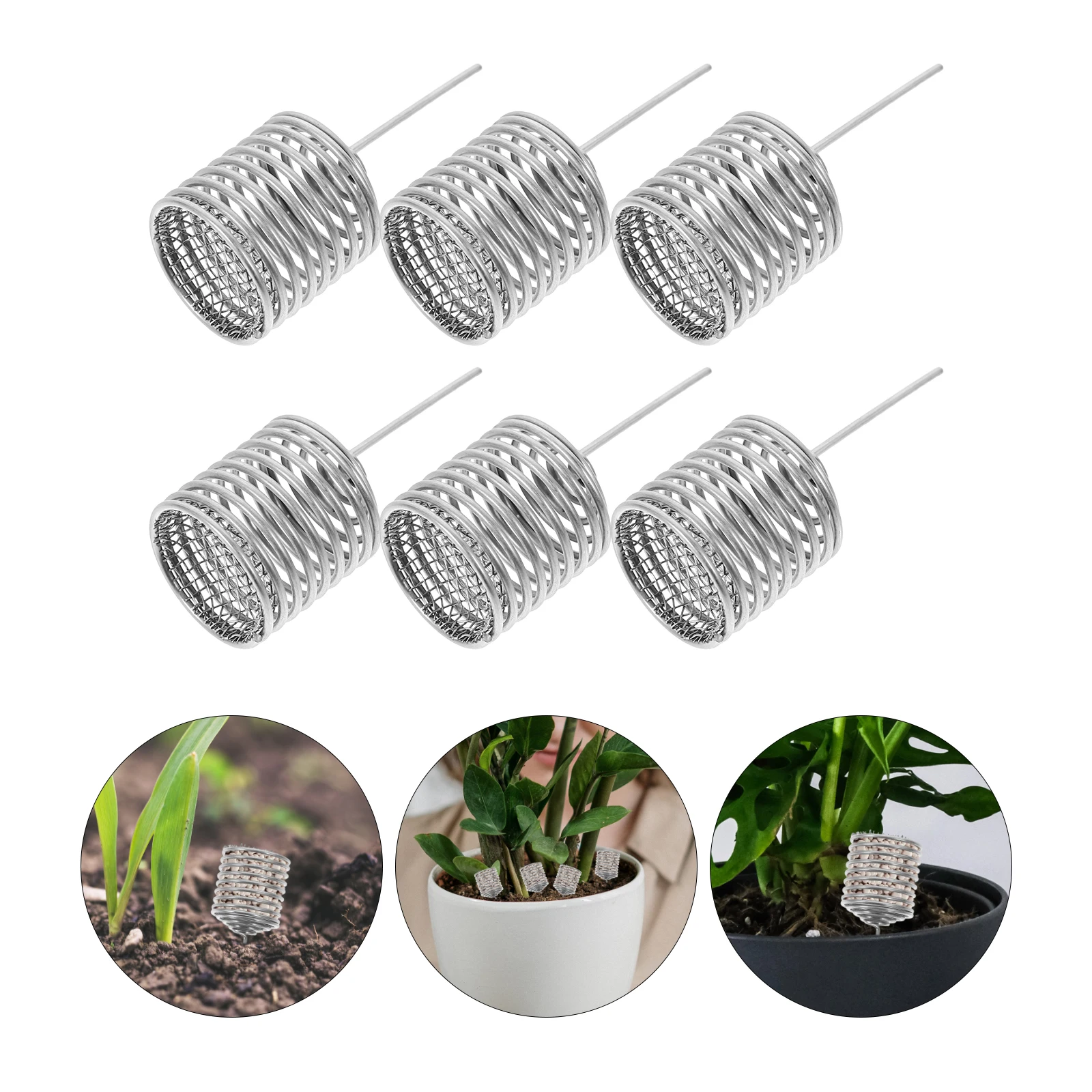 

6pcs Stainless Boxes Small Silver Cover for Bonsai Cover Box Gardening Containers Planting Basket Tool