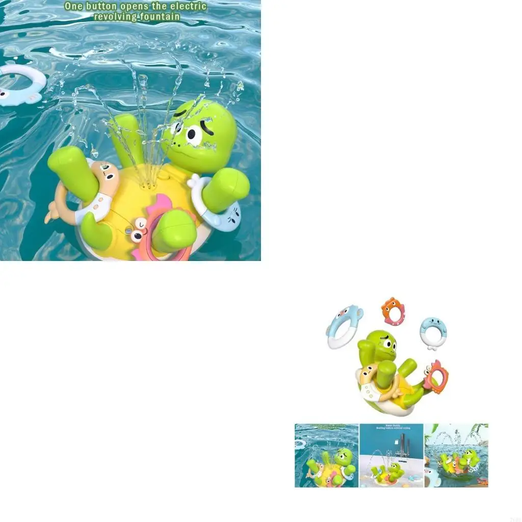 76HF TOTTAGE ROTATION BATTUISE jouet électrique pulvérisateurs d'eau dessin animé pour les enfants