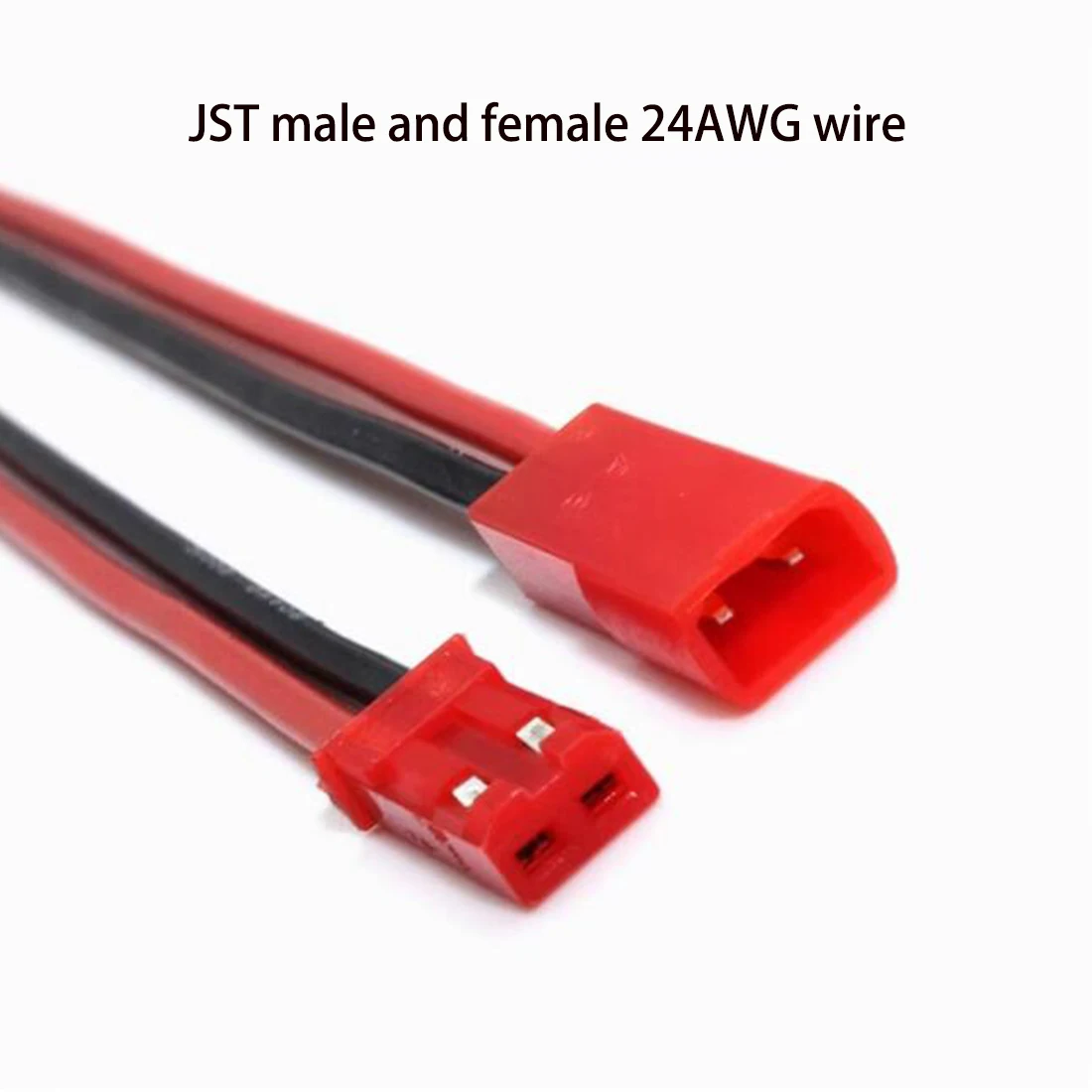 10pairs JST Terminal Male and Female Connector 24AWG Silicone Wire Cable 10cm Long NEW