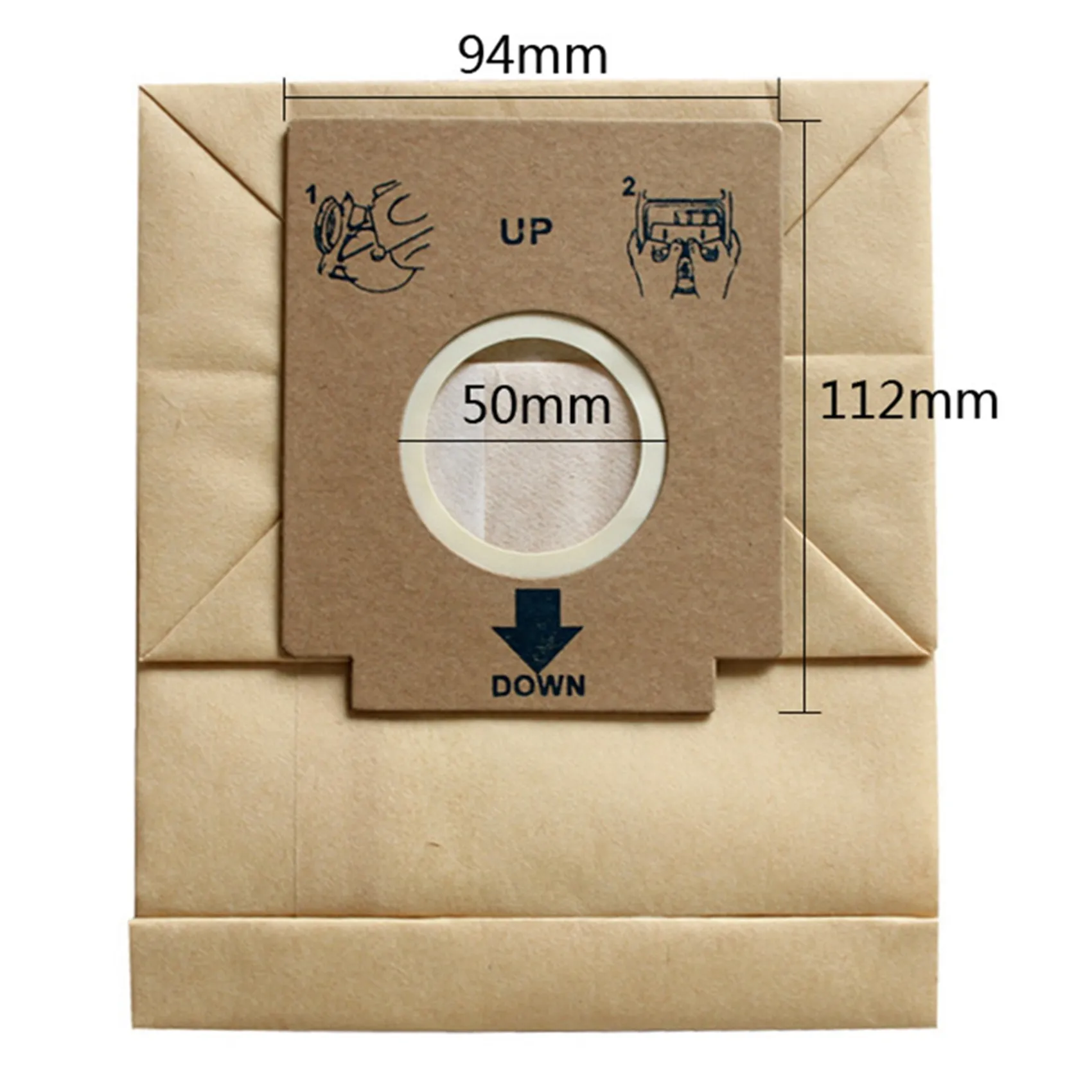 A39M 11 Uds bolsas de aspiradora bolsa de polvo filtro bolsa de polvo, 10 Uds caqui y 1 Uds gris