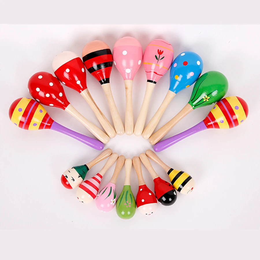 子供用木製サンドハンマー,教育玩具,楽器,ランダムカラー,2サイズ,1個