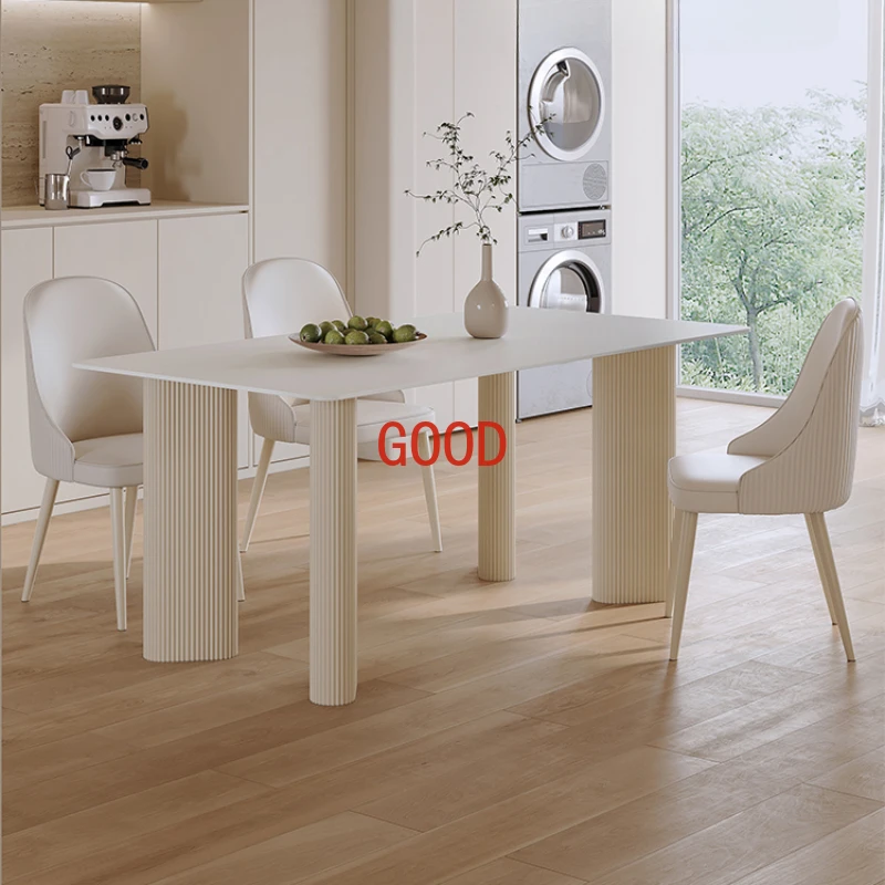 Обеденный стол White Rock Plate, современный простой роскошный журнальный обеденный стол, квадратный обеденный стол для родителей, мебельная мебель ZT50DT