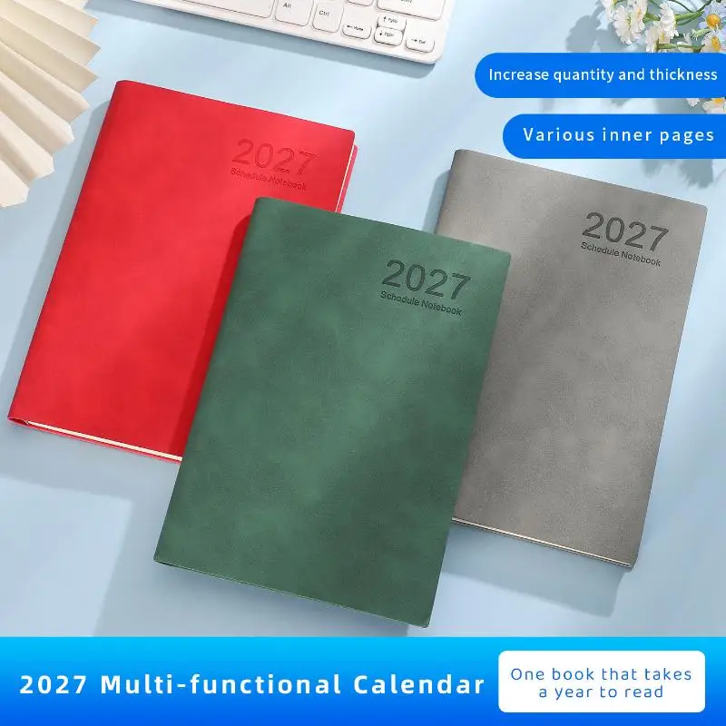 Portable 2027 Planner 365 Days Agenda Book Efficiency Schedule Notebook For School Office Work