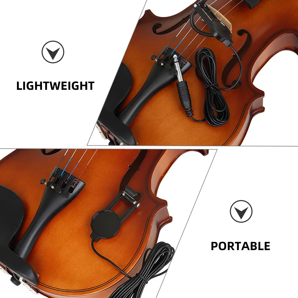 

Hole Free Clip-on Violin Pickup Piezo Contact Microphone Accessory High Precision Pickup for Acoustic Violin Sound Enhancement