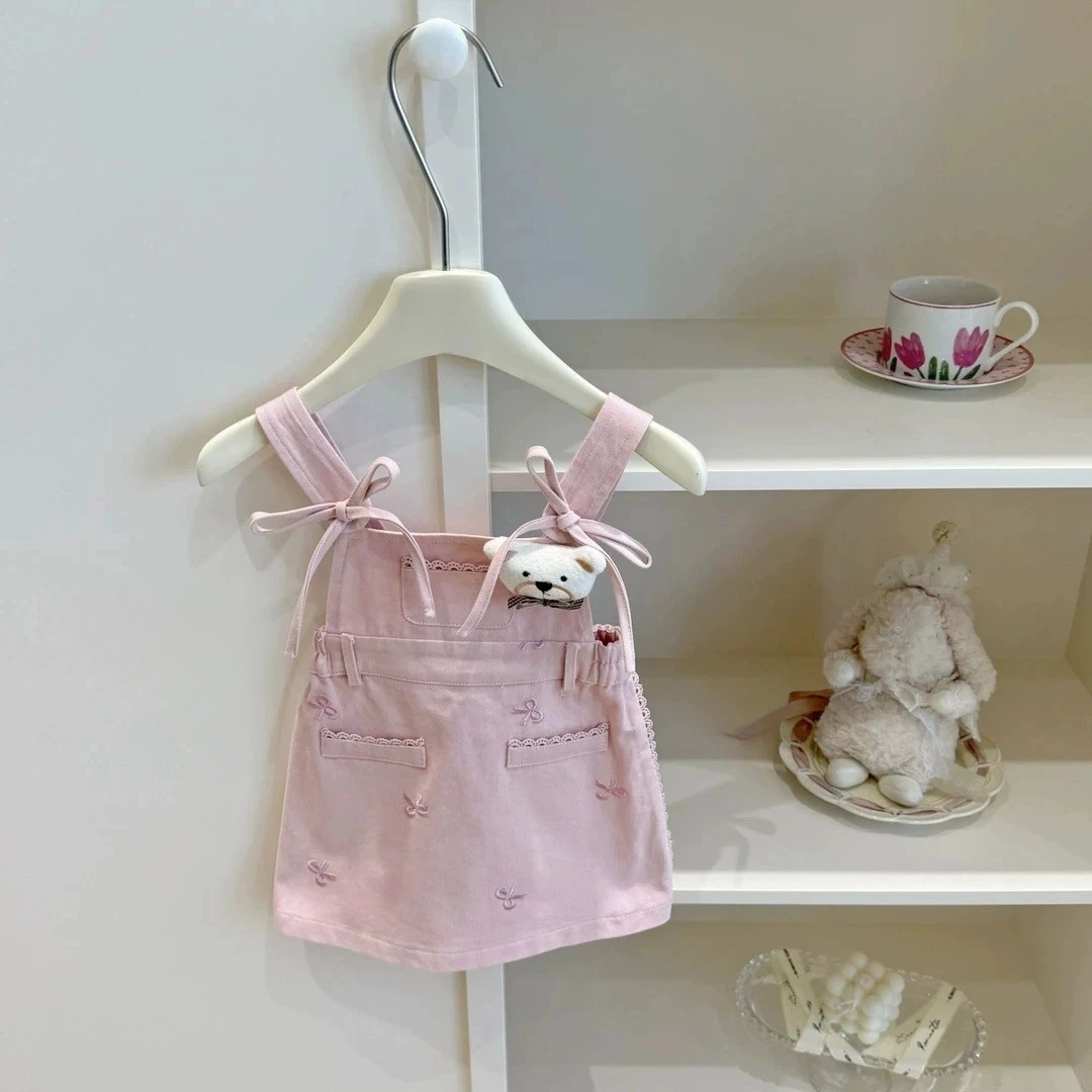 

Girls Sweet Dress 2025 New Summer Strap Dress Stylish Children Girl Baby Fashionable and Casual Dress