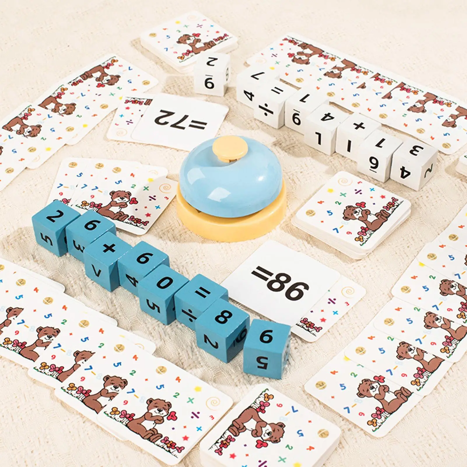 Giocattoli con numeri Conteggio giocattoli educativi Manipolatori matematici Blocchi Set per bambini Ragazzi Viaggi a casa Aula Scuola in età prescolare