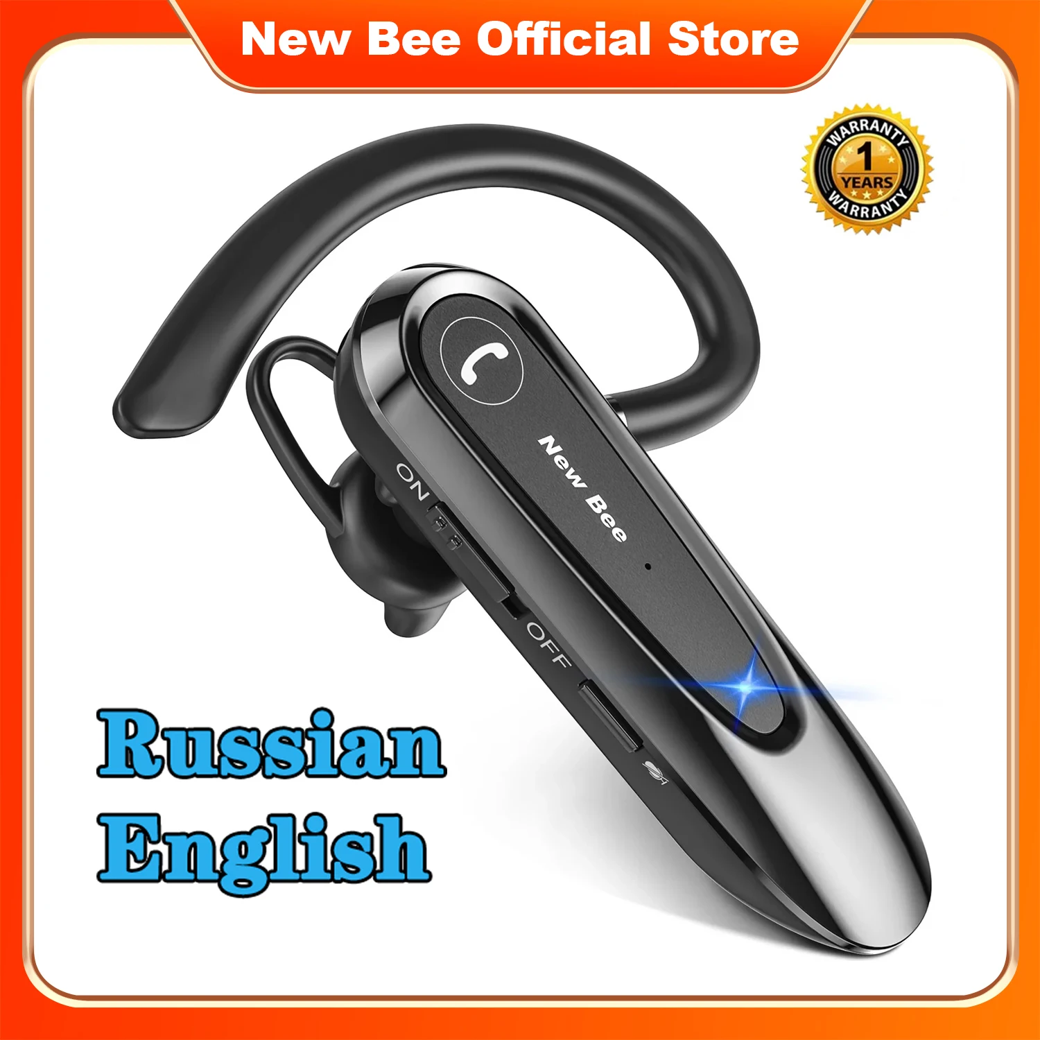 New Bee B45 B41 M52 Wireless Bluetooth 5.0 Headset Earphones Dual Mic Mute Handsfree CVC8.0 Noise Reduction Business Driving