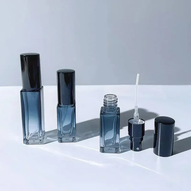 Mini botellas de vidrio rellenables para Perfume, botella portátil para viaje, atomizador de Perfume, contenedor de Cosméticos líquidos, 3 piezas,