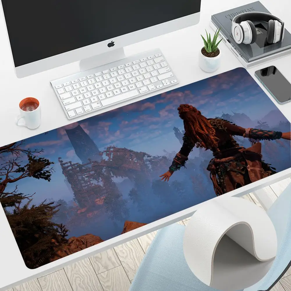 

H-Horizon Zero D-Dawn Mouse Pad Home Office Large Mouse Pad Gamer Waterproof g pro x superlight 2 PU Leather Desk Mat Computer M