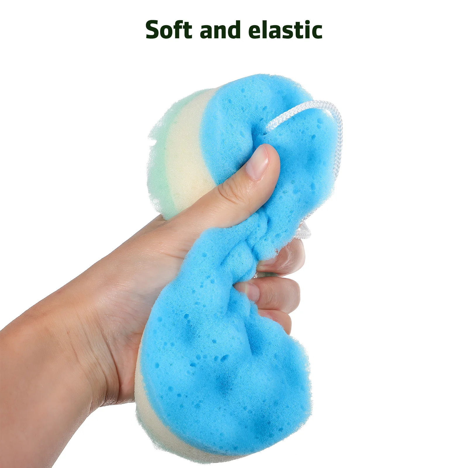 

4Pcs Bath Sponges Premium Loofah Set Body Wash Scrubber Exfoliating Shower Sponge for Bathroom Loofah Sponge