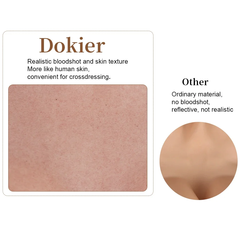 Dokier Realistic Silicone Breast Forms for Transgender Sissy Drag Queen Crossdresser Cosplay Fake Boobs Tits Breastplates